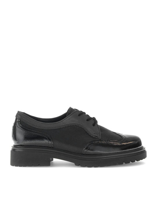Women's Leather Oxford Shoes Black