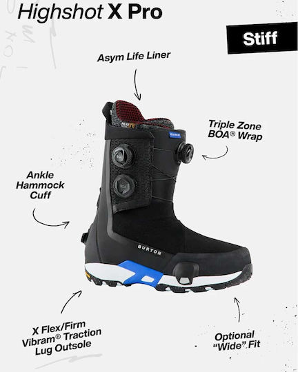 Burton Highshot Ανδρικές Μπότες Snowboard Μαύρο Χρώμα