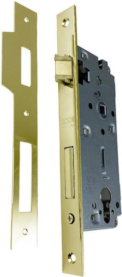 Agb Mesoporta Lock 2 Keys Nickel & Gold Nickel
