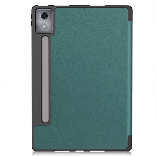 Husă Lenovo Idea Tab 11.0″ 2025 Suport Stylus Eco Piele Smart Cover – Verde Brad