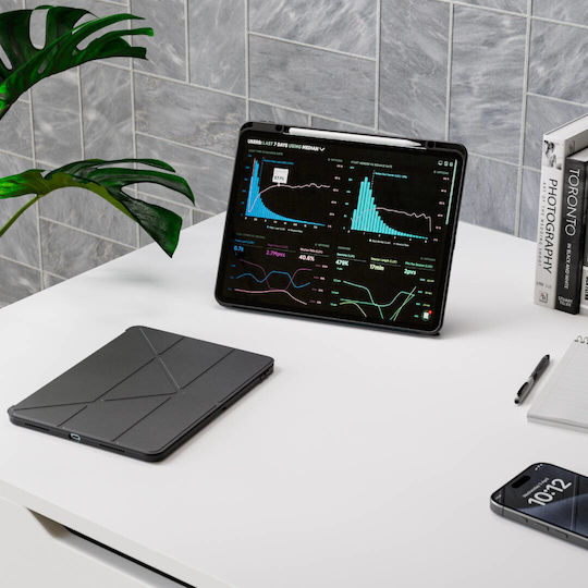 Husă Magnetică Trifold Lenovo Idea Tab 11.0" Tpu Silicon Smart Cover Neagră
