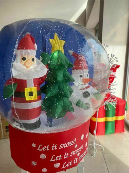Decorative Christmas Inflatable Snowball Illuminated with Balls