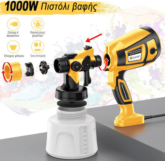 Sango 90270 Електрически боен пистолет 1000W с капацитет 1.4лт