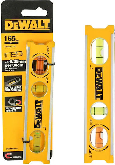 DEWALT DWHT42525-0 Πλαστικό Αλφάδι 16.5εκ. με 3 Μάτια