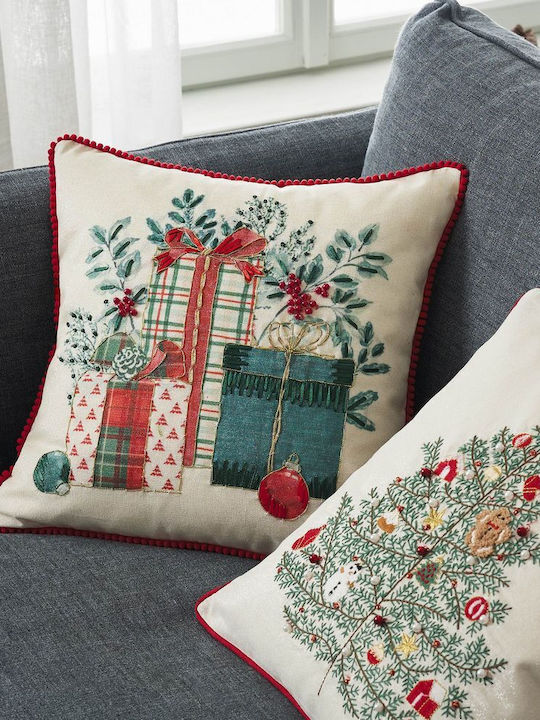 Gofis Home Christmas Decorative Pillowcase Beige 43x43cm