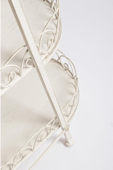 Bizzotto Pot Rack Metal White 54cmx27cmx88cmcm.