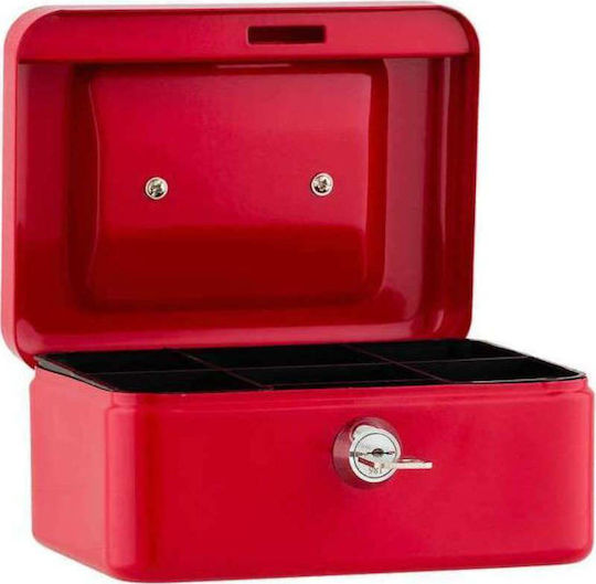 Sax 10" 812 Red Metal Cash Box
