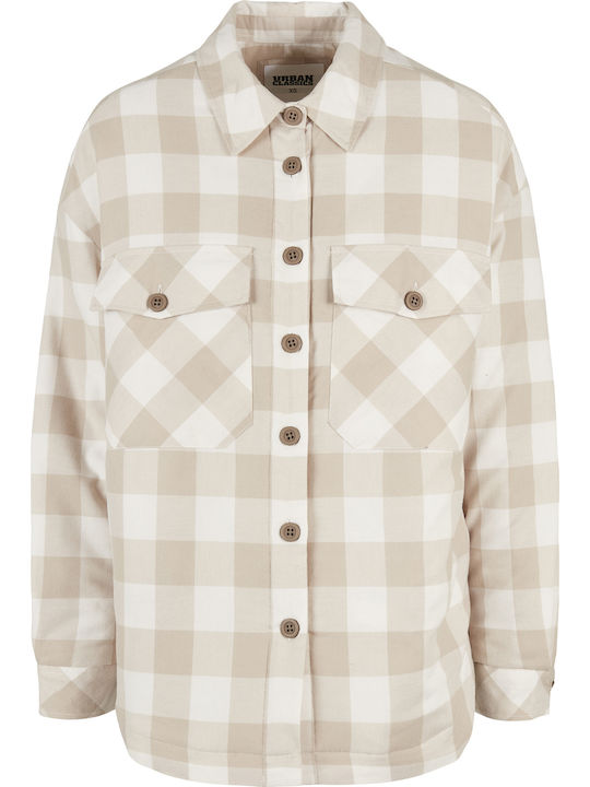 Damen Geprüft White Sand/Light Taupe Overshirt Oversized
