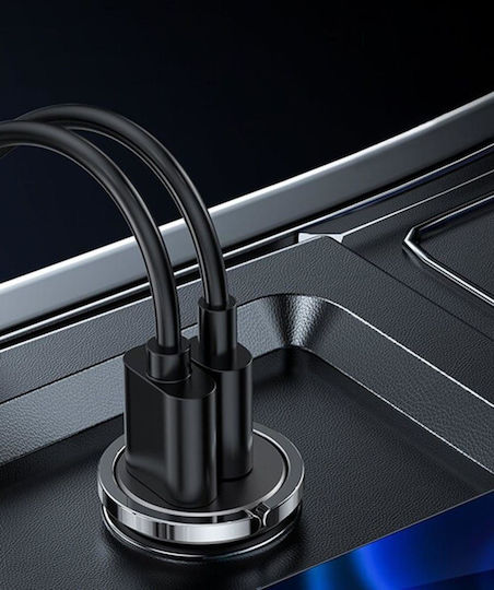 Joyroom C-A35 Φορτιστής Αυτοκινήτου 45W με Θύρες: 1xUSB 1xType-C Γκρι Χρώμα