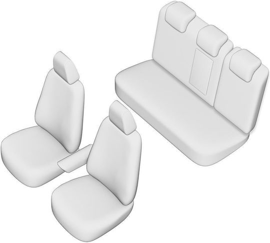 Set De Huse Pentru Scaune Umbrella Vw Jetta 2011-2018 Bancă Fractionată Spate În Formă De L Tetieră