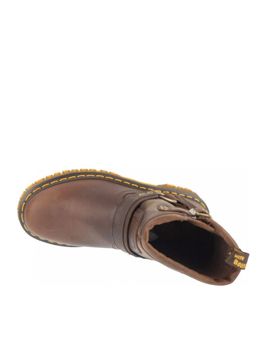 Leder Stiefeletten Damen Braun