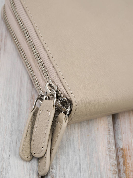 Leather Women's Bag Shoulder Beige