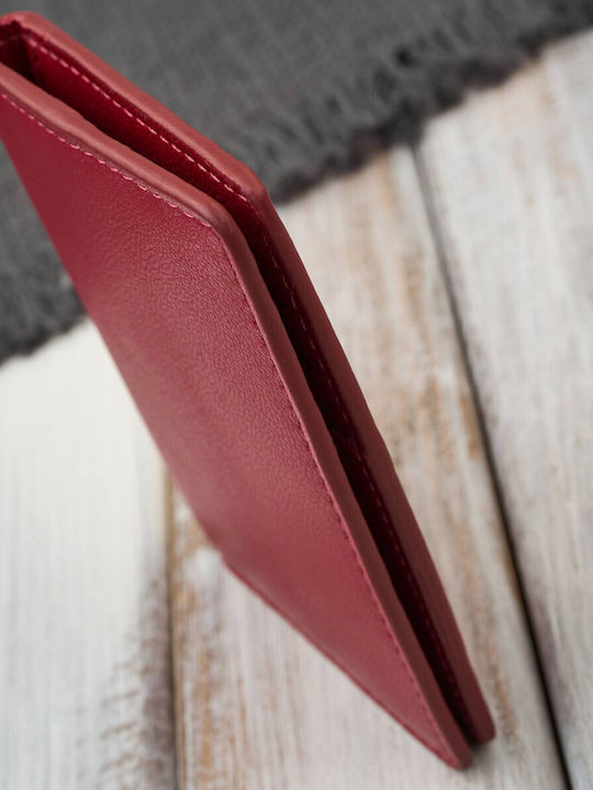 Leather Men's Wallet with RFID Red