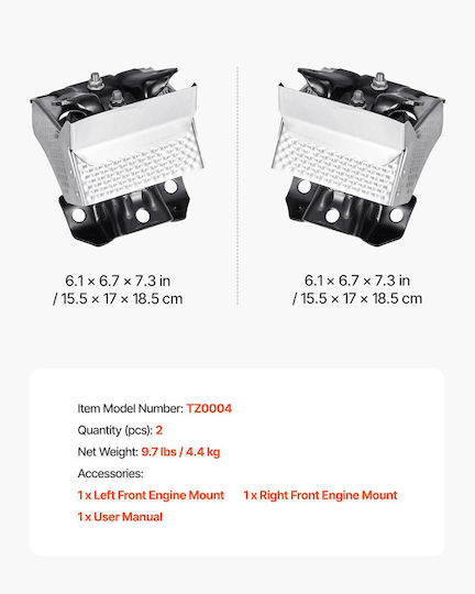 Vevor Left Car Engine Mount for Chevrolet Silverado