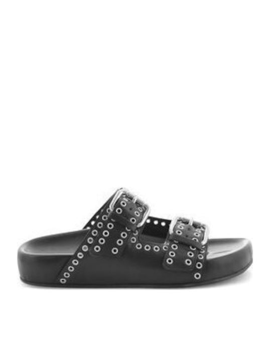 Flache Sandalen für Damen in Schwarz Farbe
