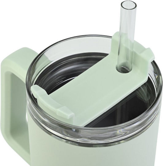 Homely Thermos Straw Tumbler 900ml Seafoam