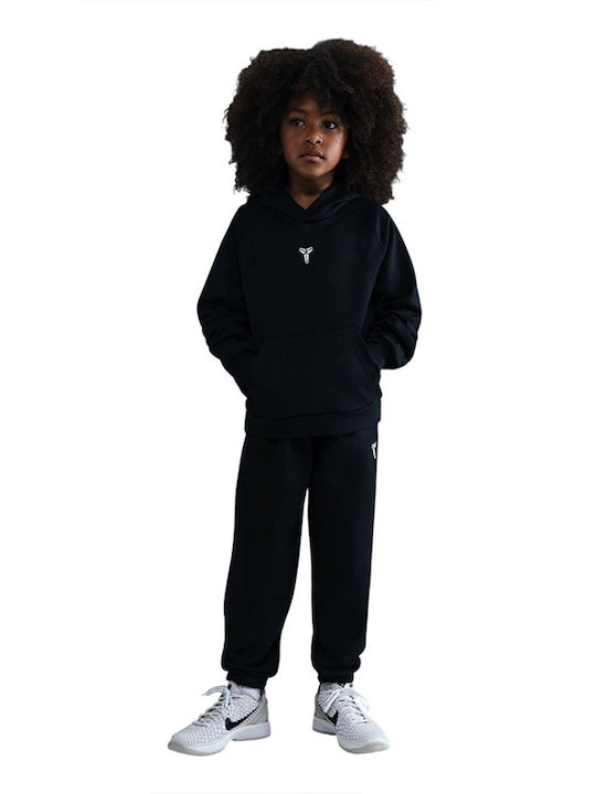 Kids Sweatshirt with Hood and Pockets Black