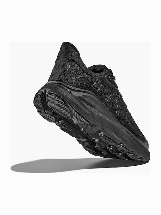 Clifton 10 Kinder Sportschuhe Laufen mit Schnürsenkeln Schwarze
