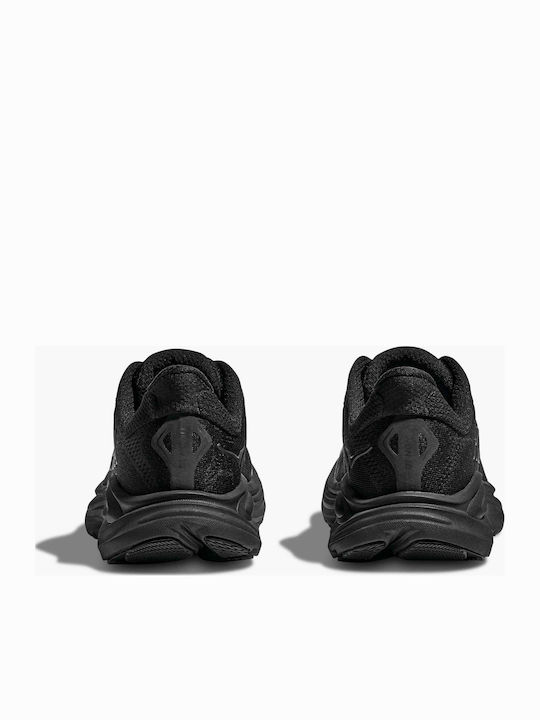 Clifton 10 Kinder Sportschuhe Laufen mit Schnürsenkeln Schwarze