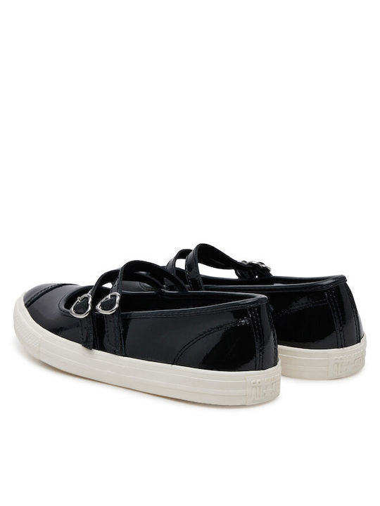 Dainty Mary Jane Dark Romance Pantofi balerini pentru femei in Negru Culori