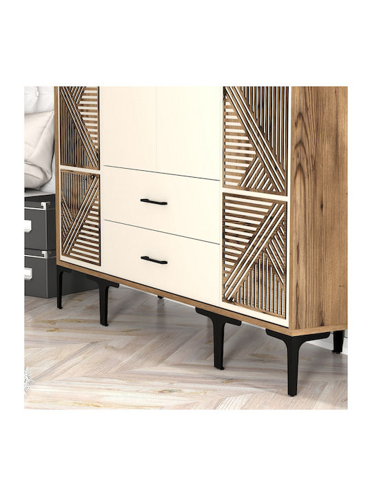 Wardrobe Four Door Ptp Lidya Beige 160x47x201cm