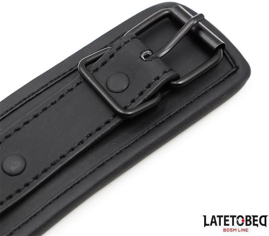 Set Collar Leash Neoprene Black