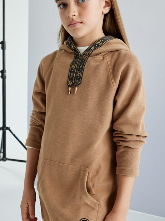 Girls Sweatshirt Dress Long Sleeve Cinnamon