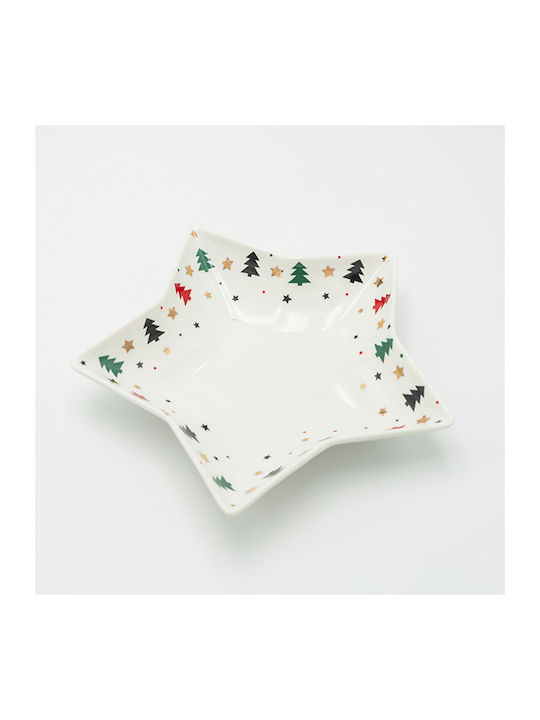 Platter Little Star Colorful Christmas Trees 25cm