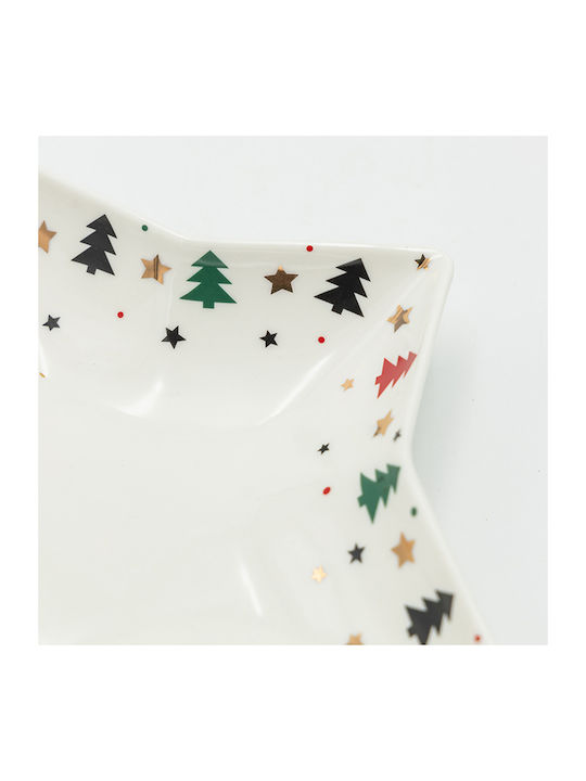 Weihnachtliche Tischgeschirr Piatela Asteraki Bunte Weihnachtsbäume 25cm