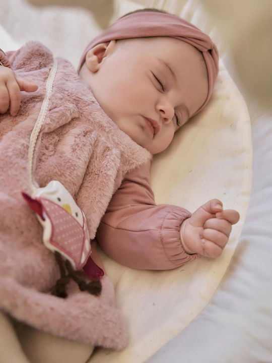 Mädchenkleid Langärmelig Samt Set aus 2 mit Zubehör Saurer Apfel