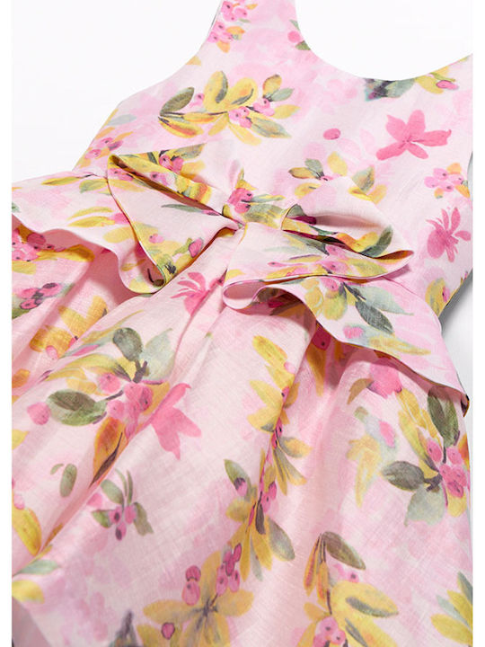 Children's Dress Sleeveless Linen Embrime
