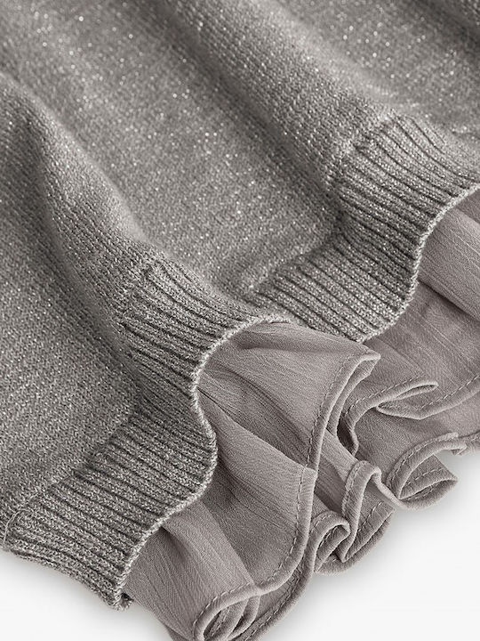 Παιδικό Φόρεμα Μακρυμάνικο Πλεκτό Γκρι