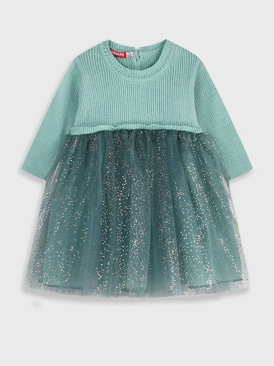 Kinderkleid Langärmelig Tüll Pink