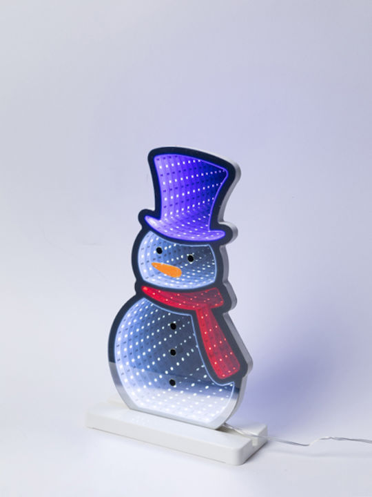Eurolamp Snowman 17.5x5.5x33cm Decorative Design Mirror Led Tape Transformer 87 Led Multicolour Led Extension Power Supply 3m Ip20 Eurolamp