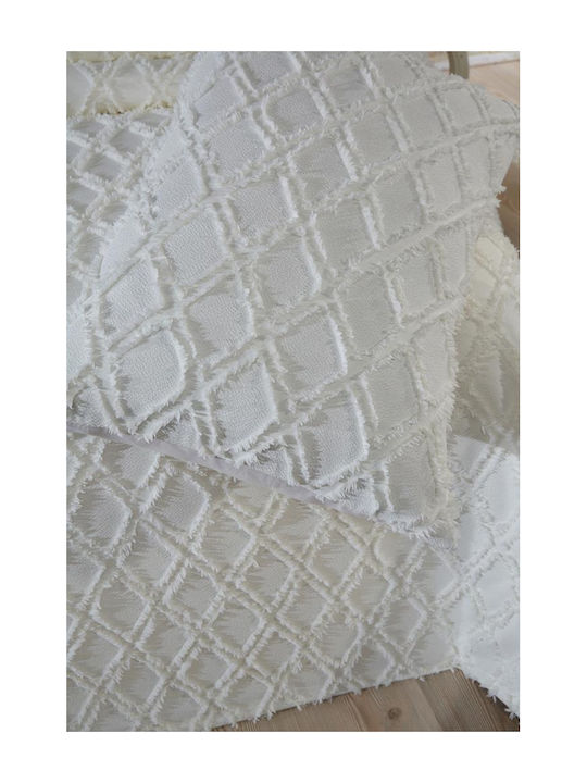 Σετ Κουβέρτας 3 Τεμαχίων Κρέμ 235x250cm
