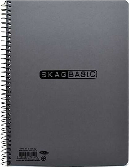 Skag Spiral Caiet Cu dungi A4 5 de Subiecte Basic Gri 1buc
