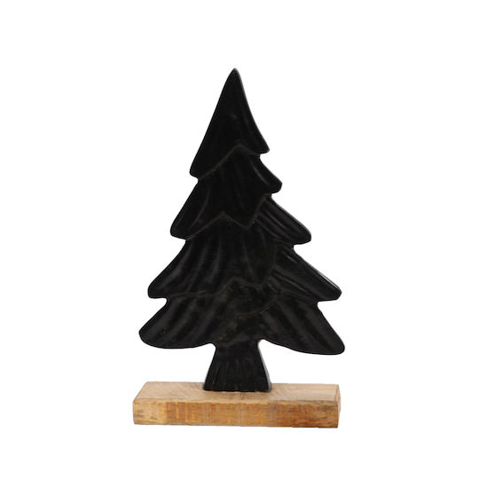 Decorațiune de Crăciun Lemn Braduleț 25cm. Negru Pole