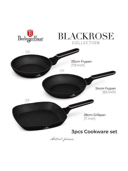Berlinger Haus Black Rose Pfannen-Set 3Stück
