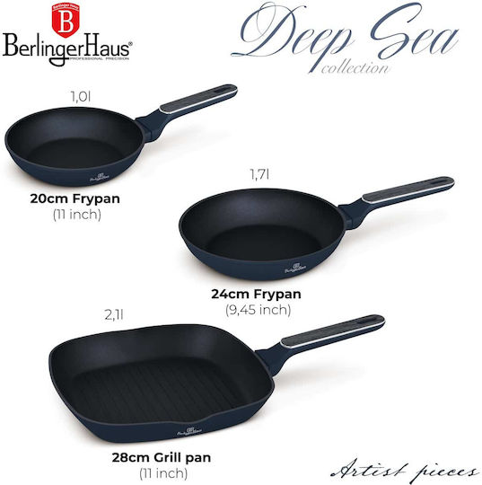 Berlinger Haus Deep Sea Сет Тигани От Алуминий С Незалепващо Покритие 3 Части