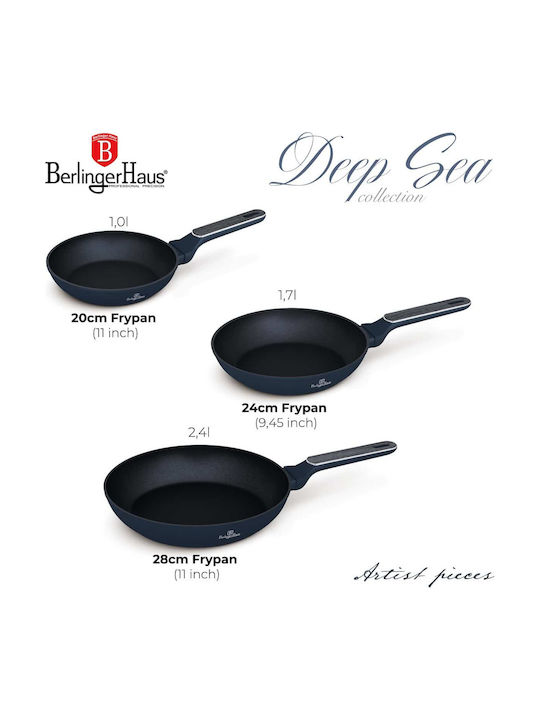 Berlinger Haus Deep Sea Set De Tigăi Din Aluminiu Cu Acoperire Interioară Antiaderent 3 Piese