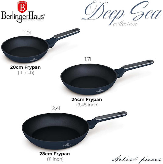 Berlinger Haus Deep Sea Aluminium Pfannen-Set mit Antihaftbeschichtung 3-teilig