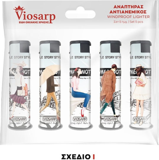 Viosarp Ветроустойчива Запалка Пламък Windproof 5 Бройки