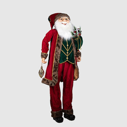 Dekorativer Weihnachtsmann Rot aus Kunststoff 180cm