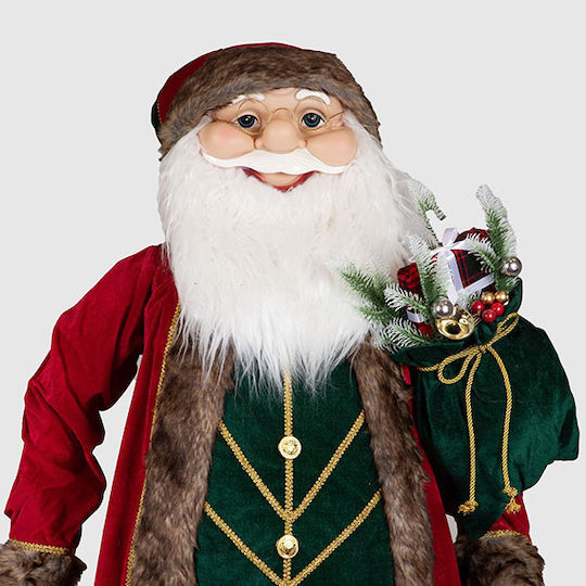 Dekorativer Weihnachtsmann Rot aus Kunststoff 180cm