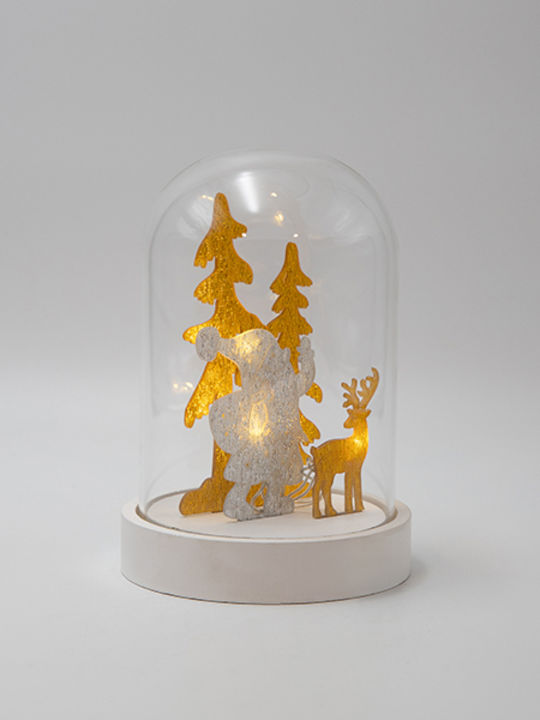 Christmas Illuminated Decorative Jar with Santa Claus 12x18.5cm