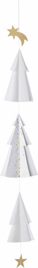 Raeder Weihnachtliche Girlande Papier Weiß 60cm 1Stück