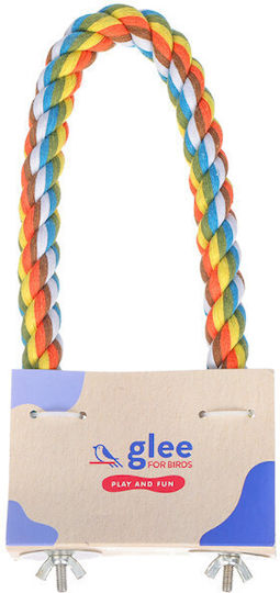 Glee Vogelkäfigzubehör Hängendes Vogelspiel Curled Cotton Perch 155cm