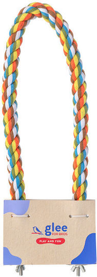 Glee Vogelkäfigzubehör Hängendes Vogelspiel Curled Cotton Perch 155cm