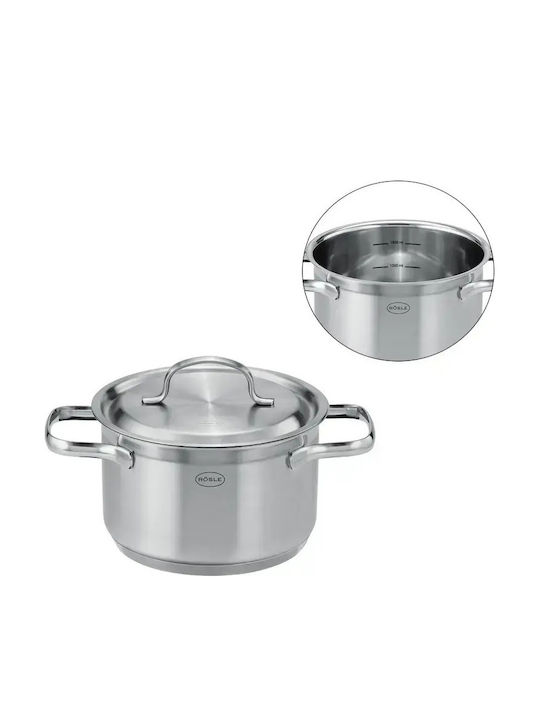 Rosle Pure Elements Pots Set of Stainless Steel with No Coating 3pcs