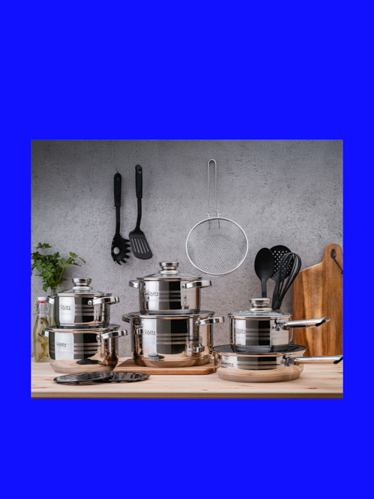 Voltz Stainless Steel Cookware Set 6 Pieces